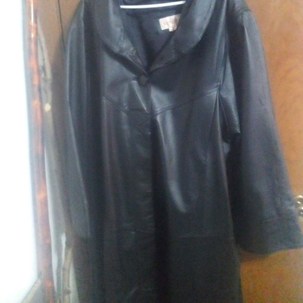 Men leather trench